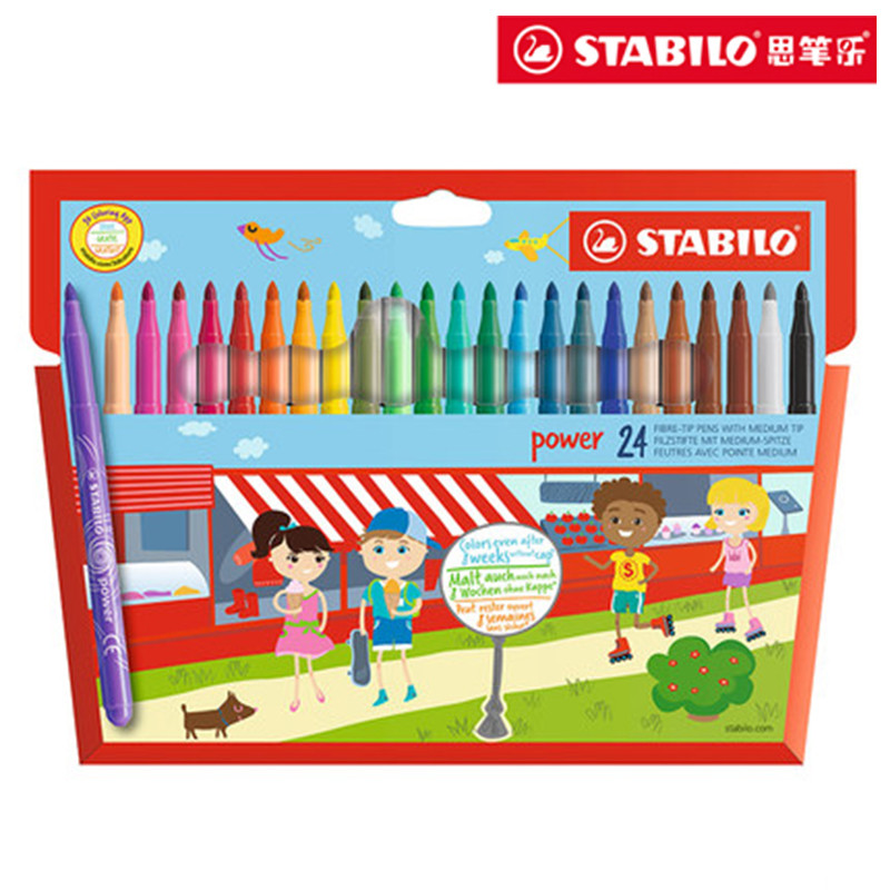 

Stabilo Watercolor Markers 280 12/15/18/24/30 Set Color Pens Washable Safe & Non-toxic School Stationery Office Supplies