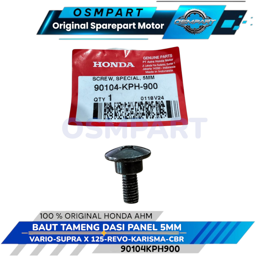 BAUT TAMENG DASI PANEL 5MM VARIO REVO CBR SUPRA X 125 150 R HONDA 90104KPH900 ORIGINAL
