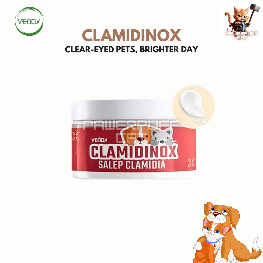 PPC Venox CLAMIDINOX Salep Obat Clamidia Mata Kucing Anjing Infeksi Berselaput Bengkak Belekan Berai