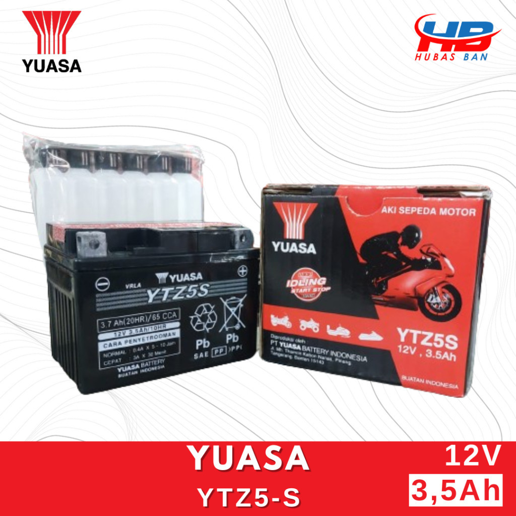 AKI Motor Beat Vario Yuasa YTZ5S Accu scoopy Mio Fino Soul Revo Vega