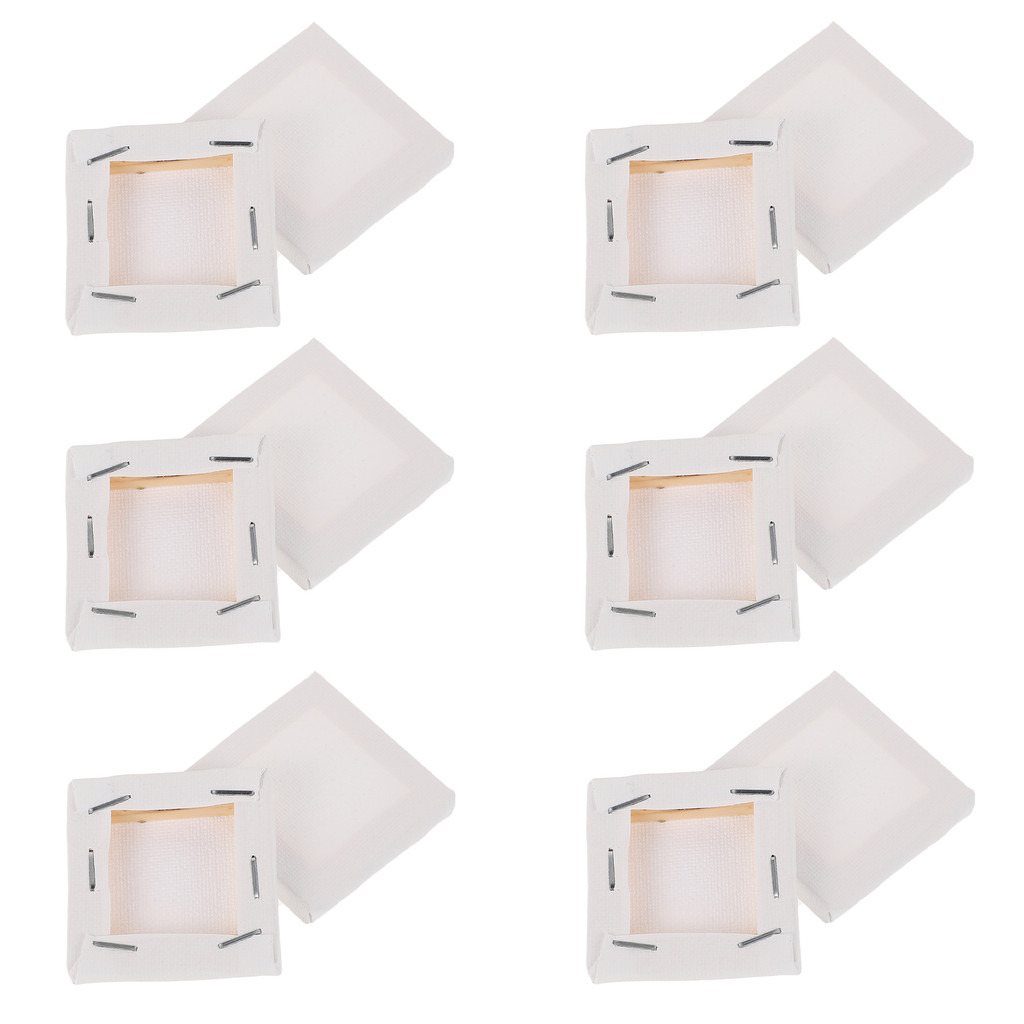 

12 Pcs Painting Canvas Mini Oil Painting Canvas Frames Stretched Cotton Boards Diy Blank Stretcher Supplies