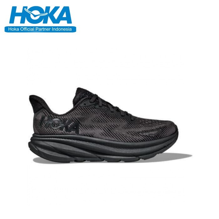 HOKA RUNNING MEN'S Sepatu Hoka One One Clifton 9 All Black