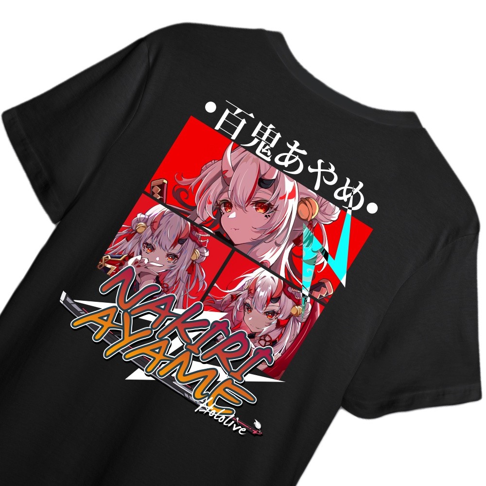 KAOS NAKIRI AYAME HOLOLIVE -  KAOS DISTRO PRIA & WANITA ANIME & GAME DESIGN VTUBER NAKIRI AYAME SAMU