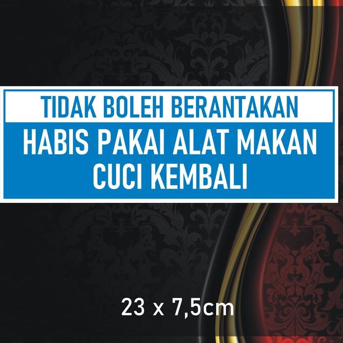 

Sticker Cuci Kembali Alat Makan 20 x 7,5cm - Biru