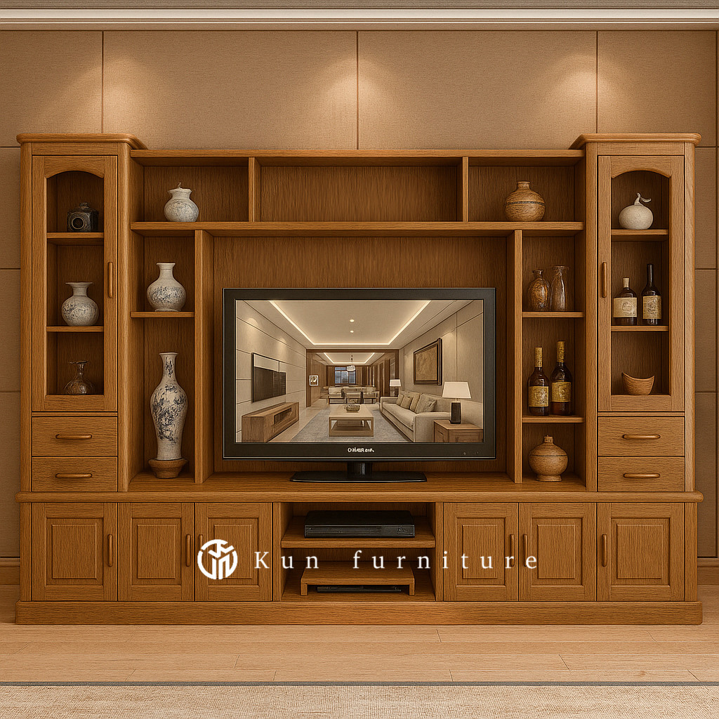 Lemari bufet TV minimalis kayu jati lemari tv pajangan jati