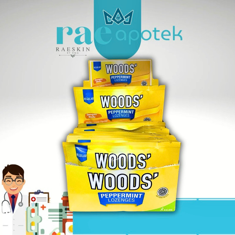

Woods Lozenges Honey Lemon - Pelega Tenggorokan 1SACHET 6BUTIR
