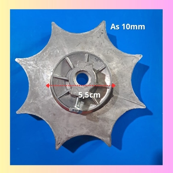 AJDpart PULLY WASH DINAMO MESIN CUCI 2 TABUNG SHARP 10MM KAKI 8 ElectroPart