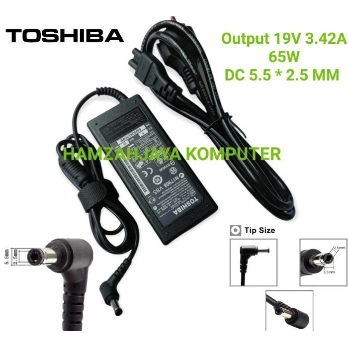 Adaptor Charger Laptop Toshiba 19V 3.42A 5.5*2.5 Original N17908 V85