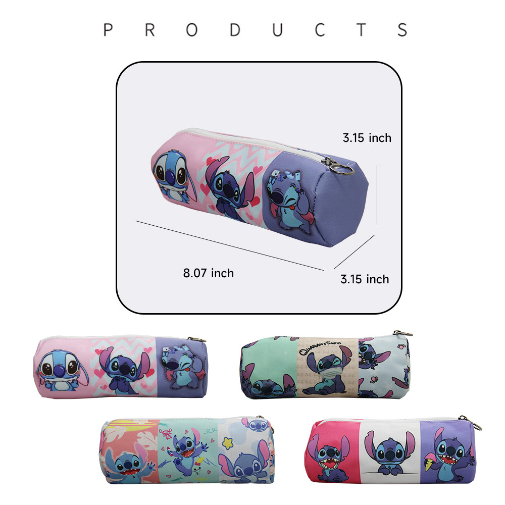 

MINISO Stitch Pencil Case School Supplies Cartoon Disney Large Stationery Storage Bag Children's Stationery Birthday Gift