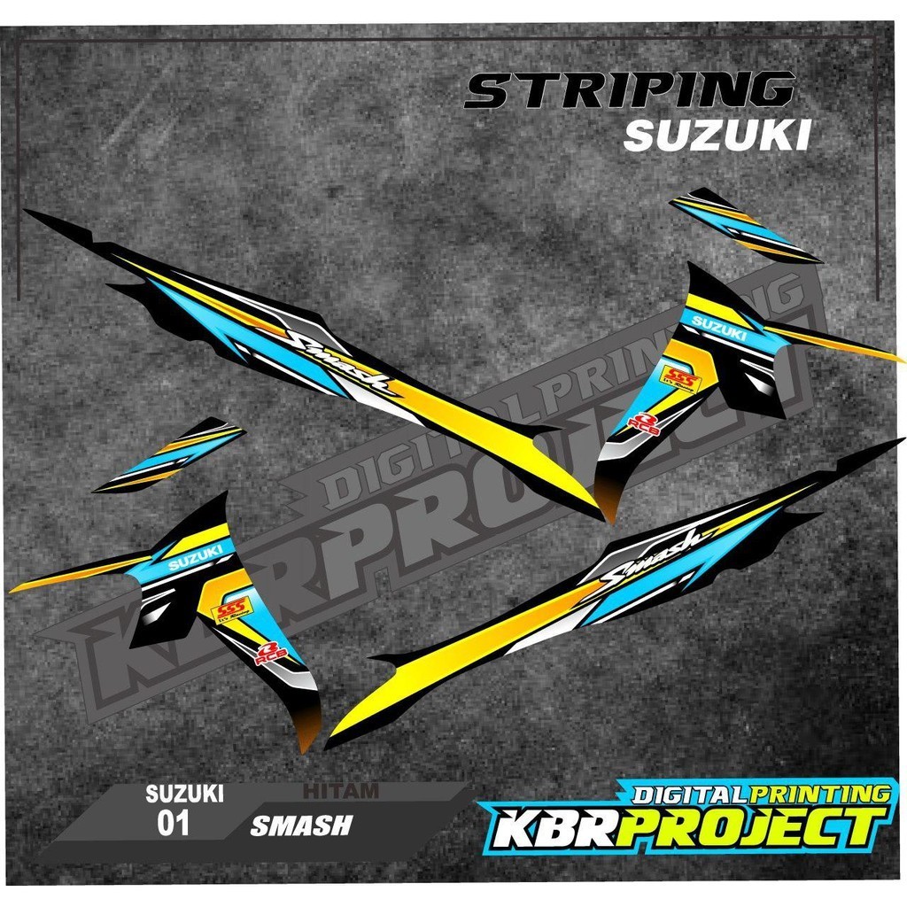Striping List Motor Variasi Suzuki Smash Racing Striping Termurah Smash