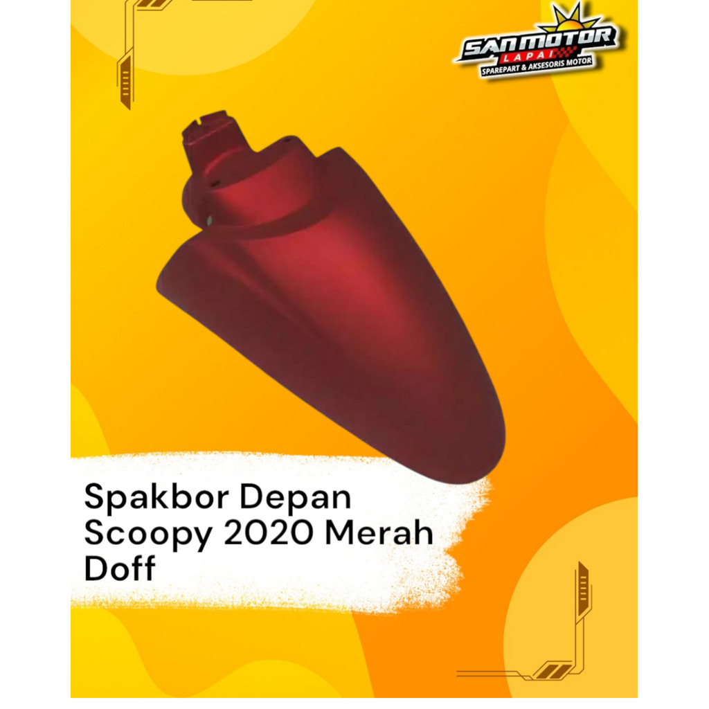 Spakbor Depan Scoopy 2020 Merah Doff