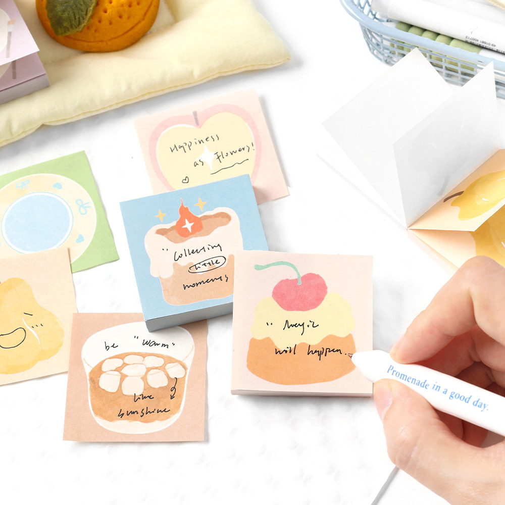 

100 pcs Daily checklist Cartoon Cake Memo Pad Notes Scrapbook Planner Notebook Student Office School Korean Stationery supplies