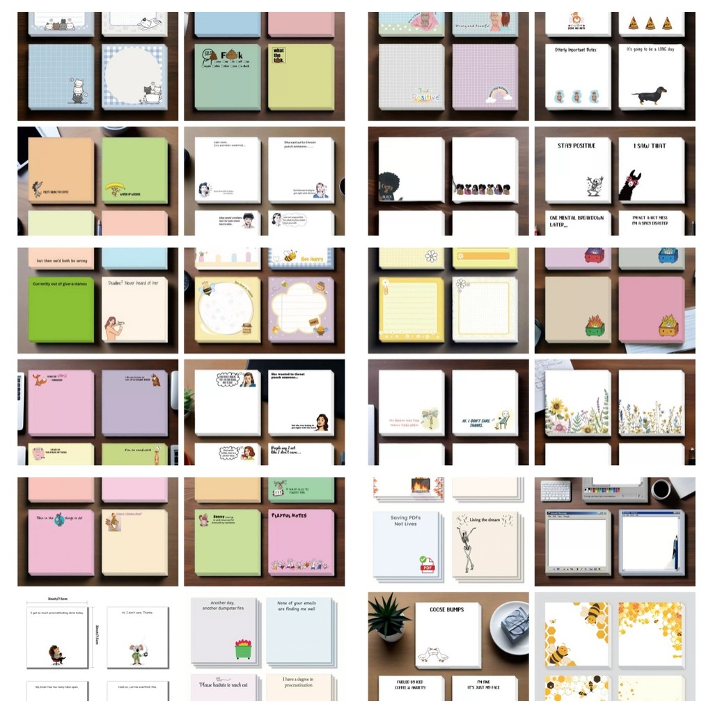 

Send one random Retro Computer Patterned Sticky Creative Office with School Notepad - The Perfect Gift for Students and Teachers
