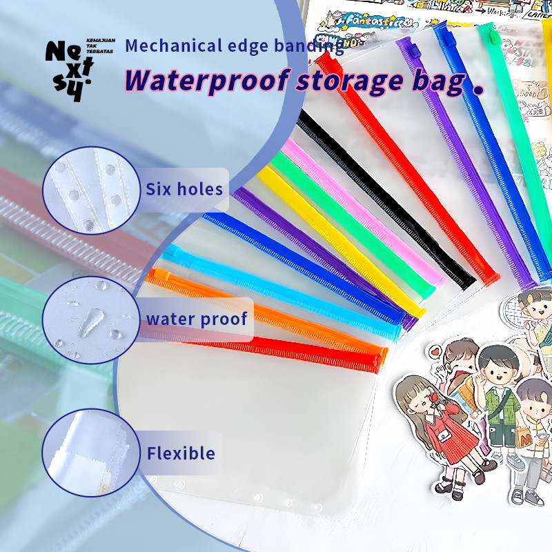 

[READY] Nextsy Ziplock binder a6/a5/Kantong Serbaguna Pouch Zipper Ziplock Warna Binder 6 Ring