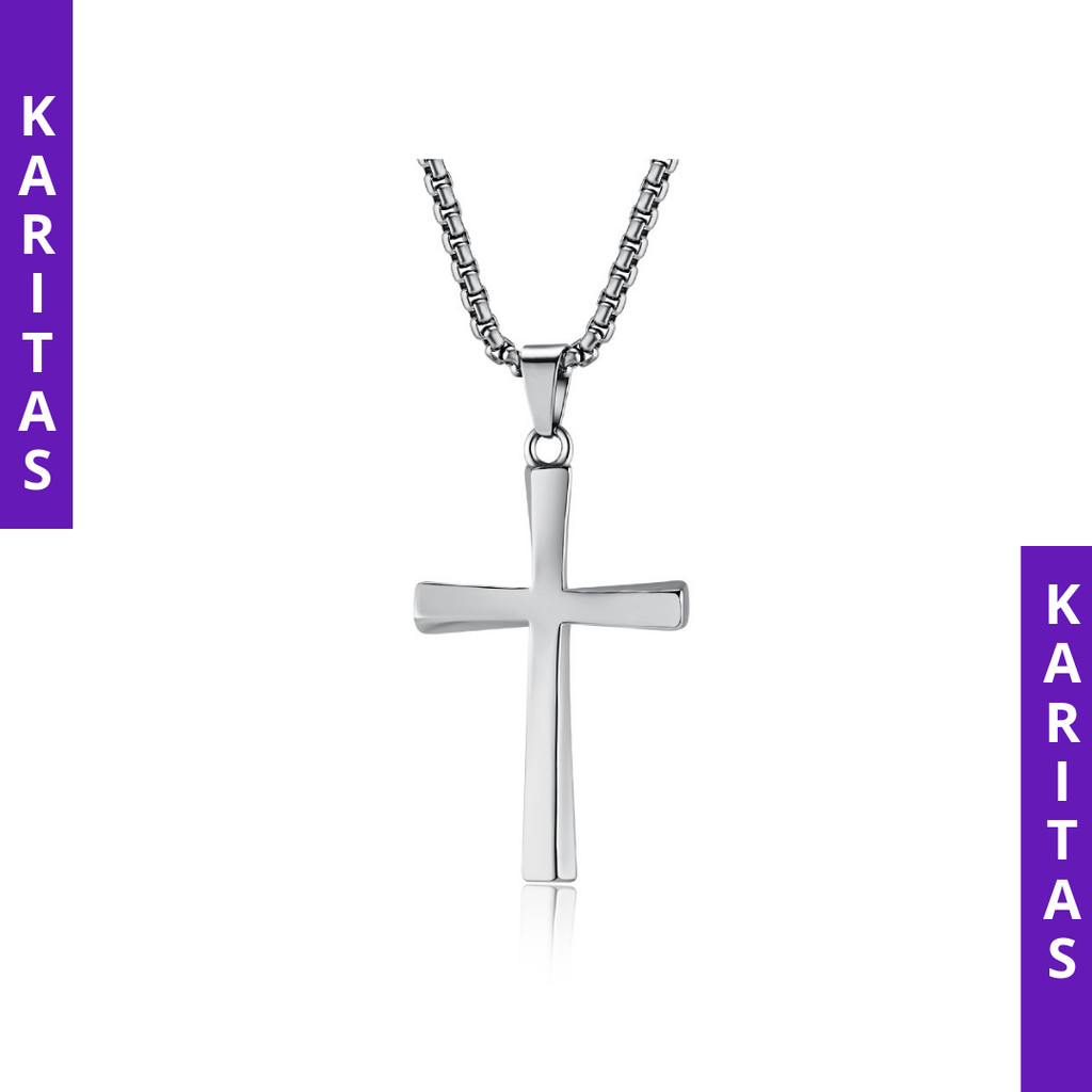 KALUNG SALIB TITANIUM (PREMIUM) / KALUNG SALIB ANTI KARAT /KALUNG SALIB EMAS /  KALUNG SALIB WANITA 