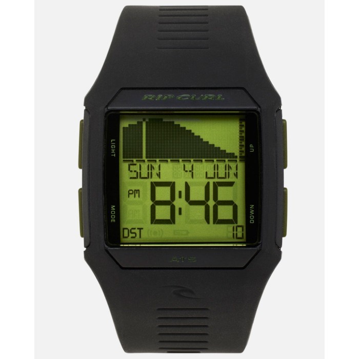Rip Curl Rifles Tide Watch - Black/Olive