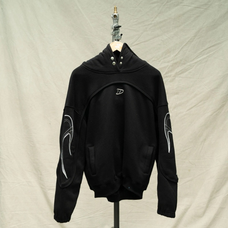 DUST LA STELLA CONCEPT HOODIE METAL LOGO BLACK - M, L, XL
