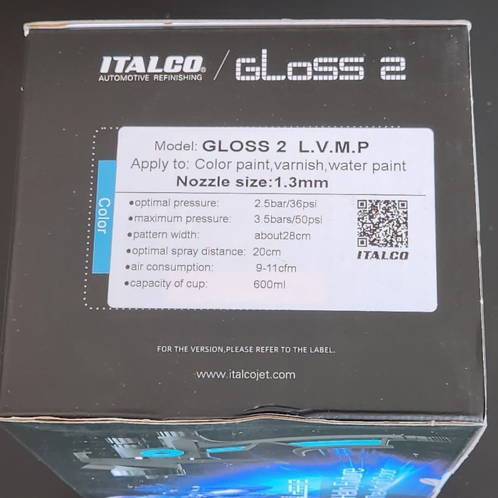 Spray Gun ITALCO GLOSS 2 - HVLP - LVMP - LVMP