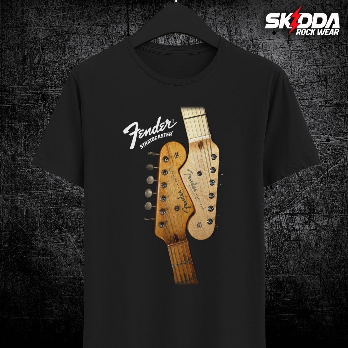 Kaos Gitar Fender 04 - Skidda Rock Wear - Premium NSA - Hitam - S-XL - S