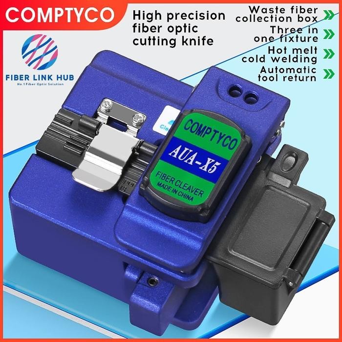 

Fiber Cleaver Premium AUA-X5 COMPTYCO Bisa Hot Melt Cold Welding Fiber Optic - BIRU