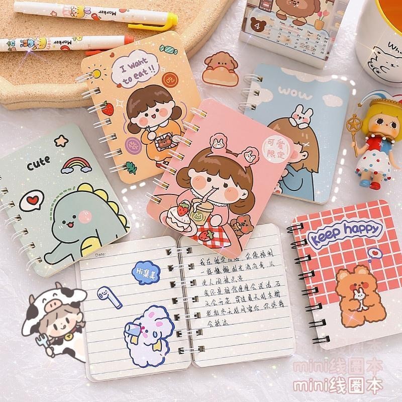 

MAOMAO Buku Catatan Motif Murah Buku Diary Motif Notebook Ring Motif Kartun Buku Catatan Memo Spiral Buku Tulis Mini Binder Karakter Murah