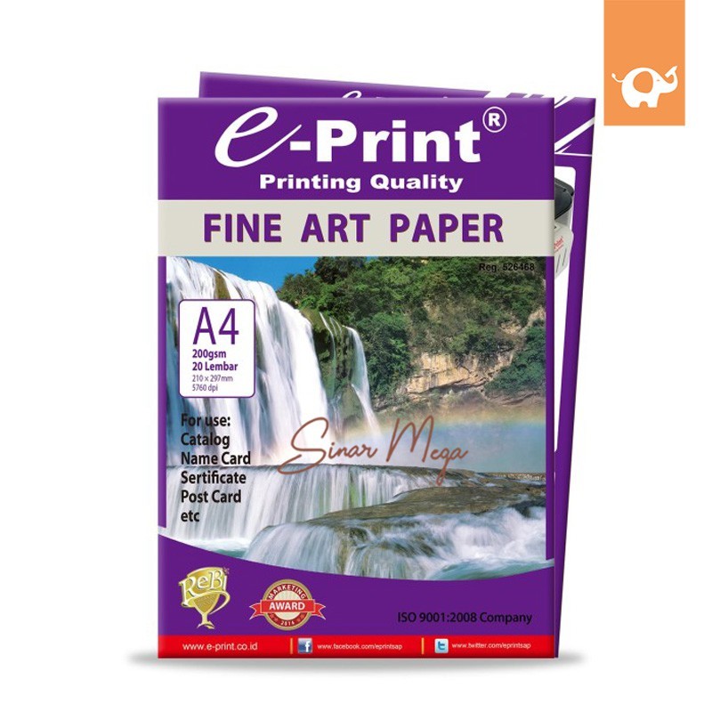 

E-Print Eprint Fine Art Paper A4 200gr/gsm 20 lembar / Kertas Print Foto Murah Berkualitas