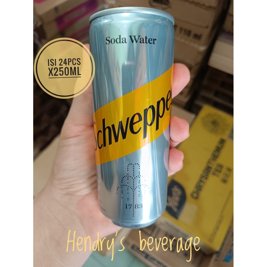 

Schweppes soda water 250ml 1karton isi 24pcs - schweppes soda