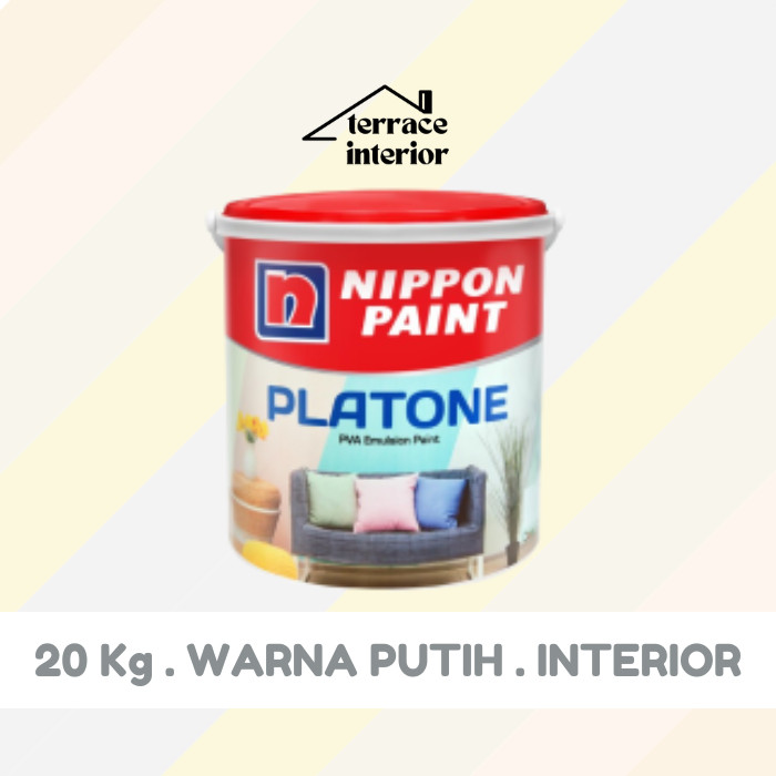 Cat Tembok Interior Nippon Paint Platone Warna Putih 20 KG