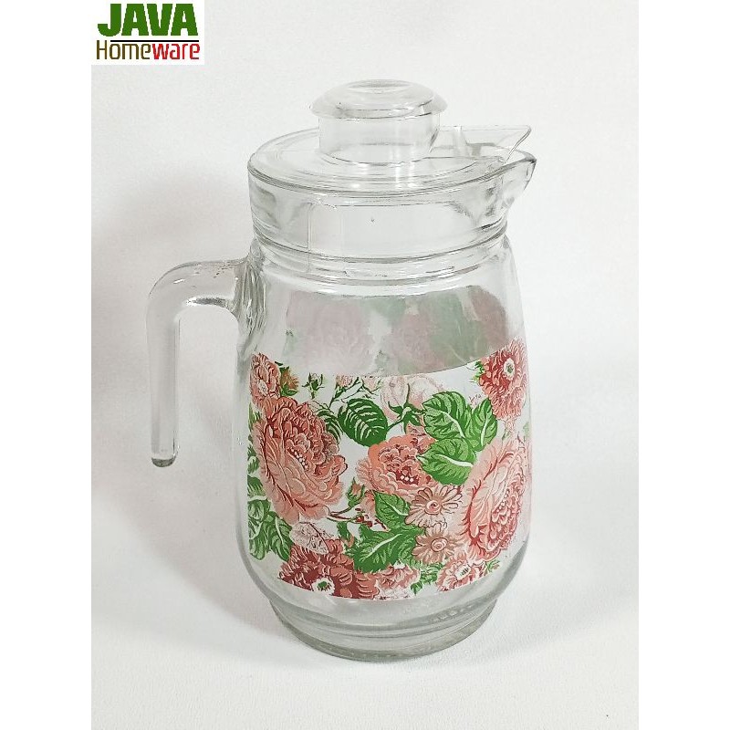 PITCHER KACA CATHELINE | TEKO KACA | JUG PITCHER TEKO KACA | TEKO KACA DENGAN TUTUP