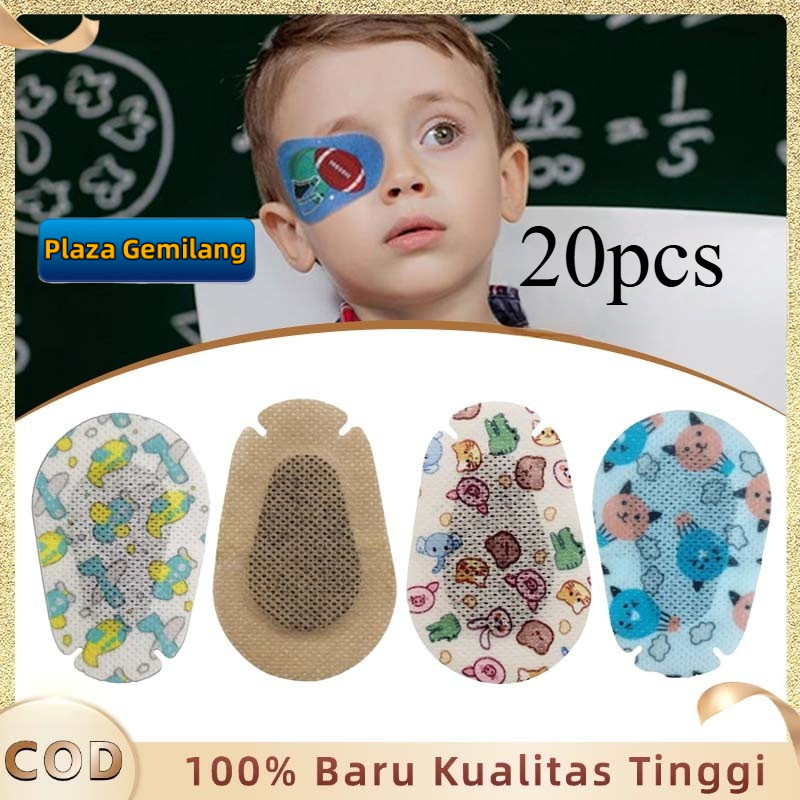 Terapi Mata Malas Amblyopia Orthoptic Sticker Penutup Mata Anak Terapi Penutup Mata Malas Anak 20pcs