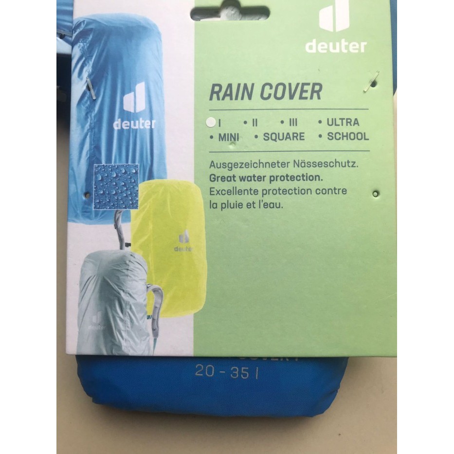 Deuter Rain Cover Mini - Square - I - II - III Raincover Tas Deuter - Coolblue, Mini 12-22 L