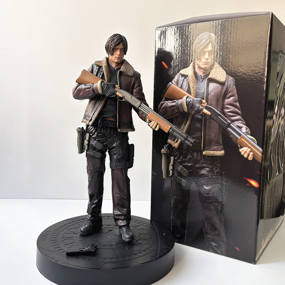 33cm Resident Evil Leon S. Kennedy GK PVC Action Figure Biohazard Game Leon Anime Figure Statue Mode
