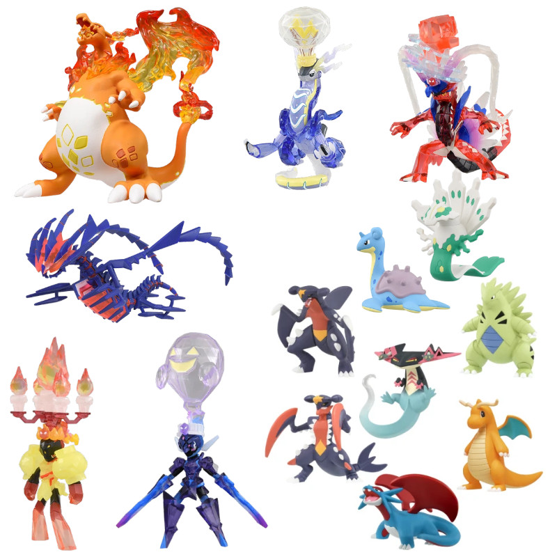 TAKARA TOMY Dragon Type Pokemon Figures Tyranitar Dragapult Dragonite Gengar Giratina Model Pokémon 