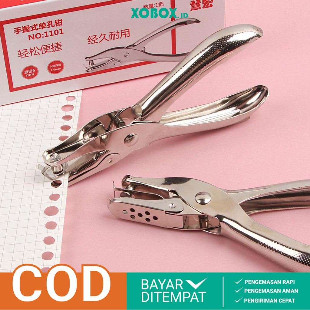 

Pembolong Kertas 1 Lubang 6MM Pelubang Kertas Tunggal One Hole Punch Perforator Single ATK3007