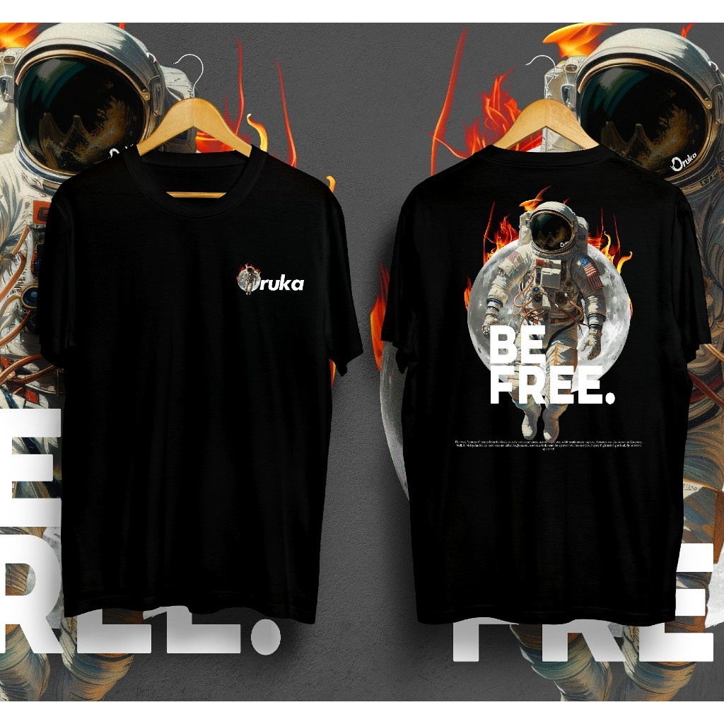 【Ori】 Kaos Pria Sablon Be Free Fwb Introvert Money Bear T Shirt Distro Cotton Oversize Oruka