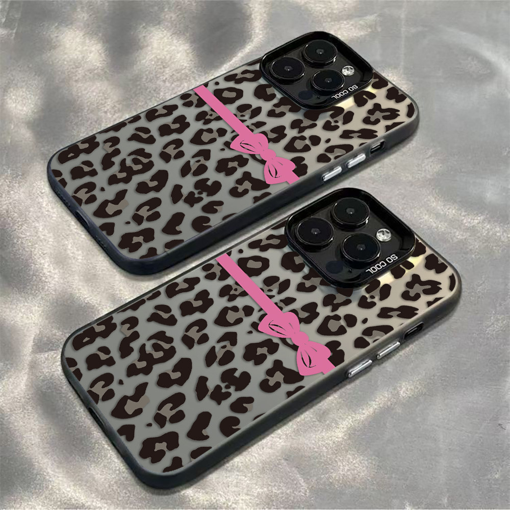 Pita Motif Macan Tutul Case Hp Untuk IPhone 11 12 13 14 15 16 Pro Max XR X XS Max 6 7 8 Plus XR XS M
