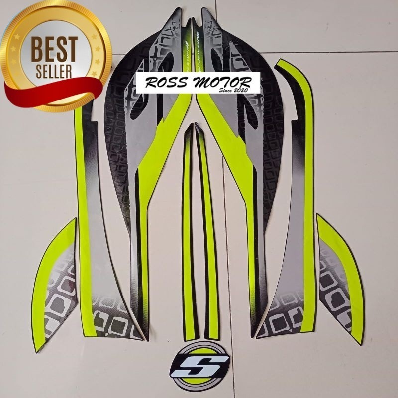 COD - stiker Striping stiker motor motor honda scoopy 2019 sporty hitam full list hijau stabilo body