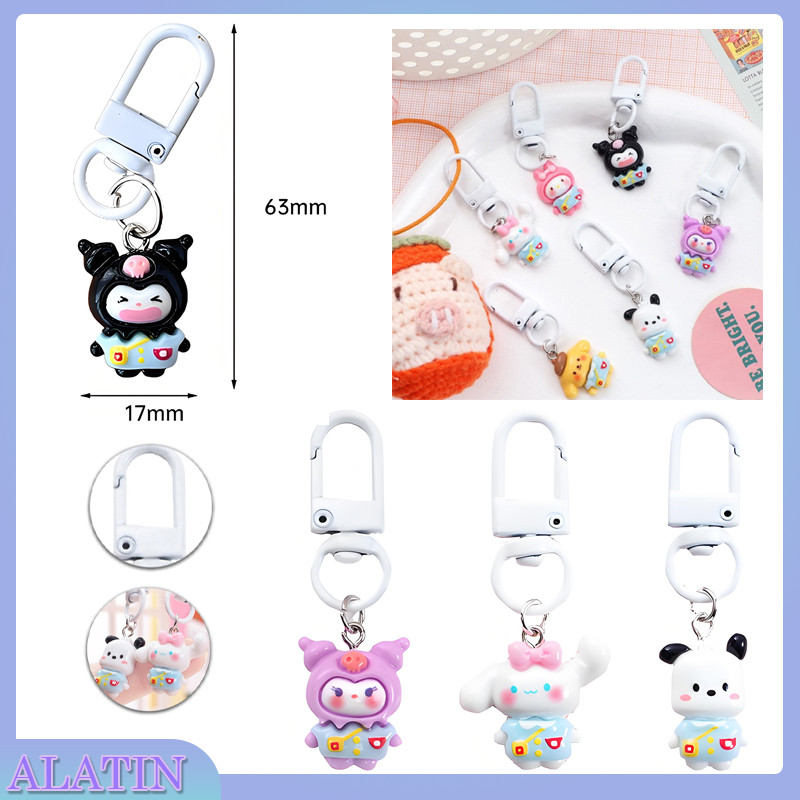 Cinnamoroll Pompurin Lucu Macaron Gantungan Kunci Tas Sekolah / Kunci Kitty Tas Sekolah Gantung Akse