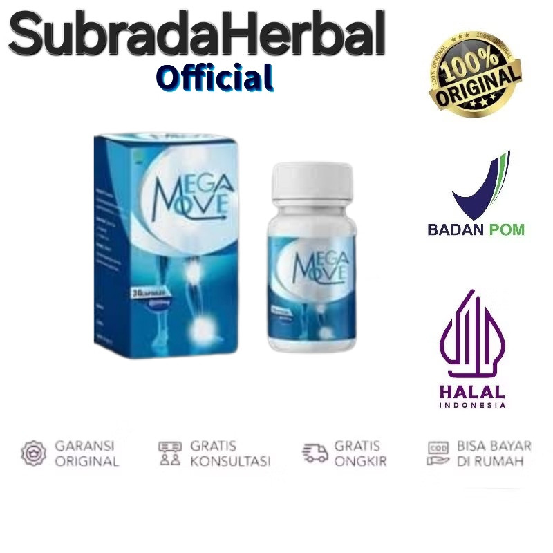 Megamove Original Suplemen Sendi Tulang Syaraf Nyeri Persendian Otot Pereda Nyeri Sendi Ampuh 100%