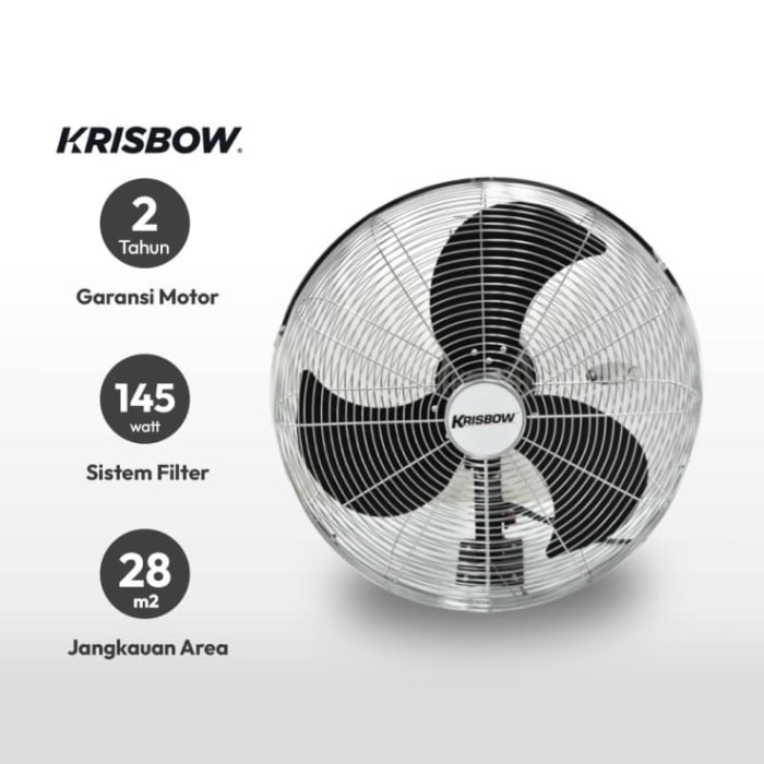 Kipas Angin Dinding Industrial 20 Inch KRISBOW 110 Watt Industrial Fan