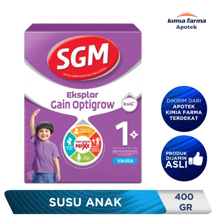 

TP SGM EKSPLOR GAIN OPTIGROW 400 GR / SUSU ANAK / KIMIA FARMA