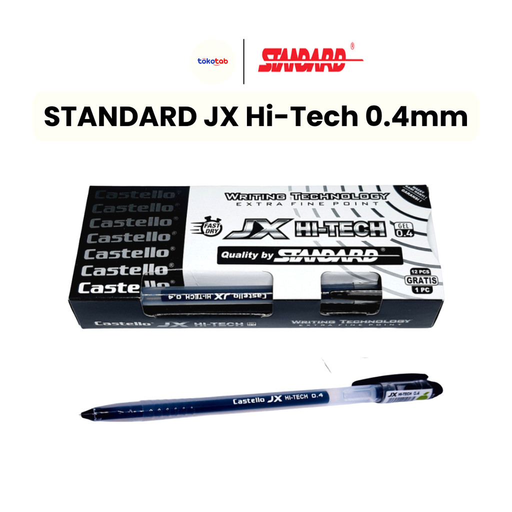 

Tokotab STANDARD Pulpen Castello JX Hi-Tech Gel 0.4 ( Alat Tulis / Pen / Ballpoint / Pena )