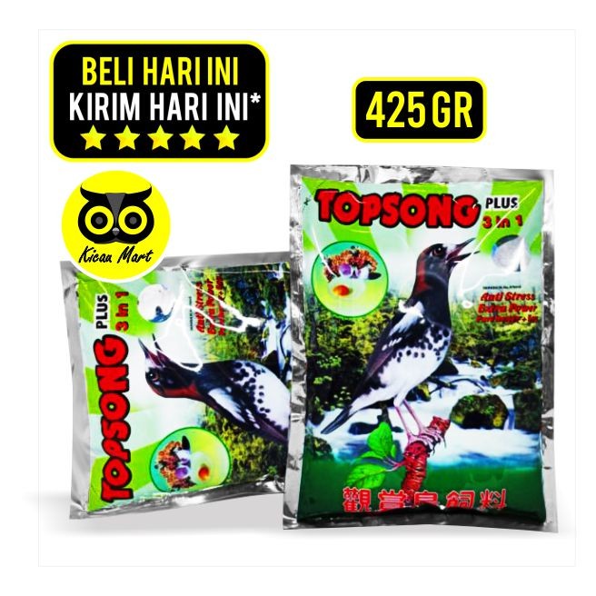 KICAU MART TOPSONG VOER COKLAT TOP SONG KUNING PUR PAKAN MAKANAN BURUNG OCEHAN MURAI KACER POCI BEO 