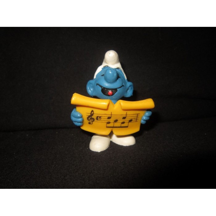 smurf shcleich vintage figure smurf menyanyi