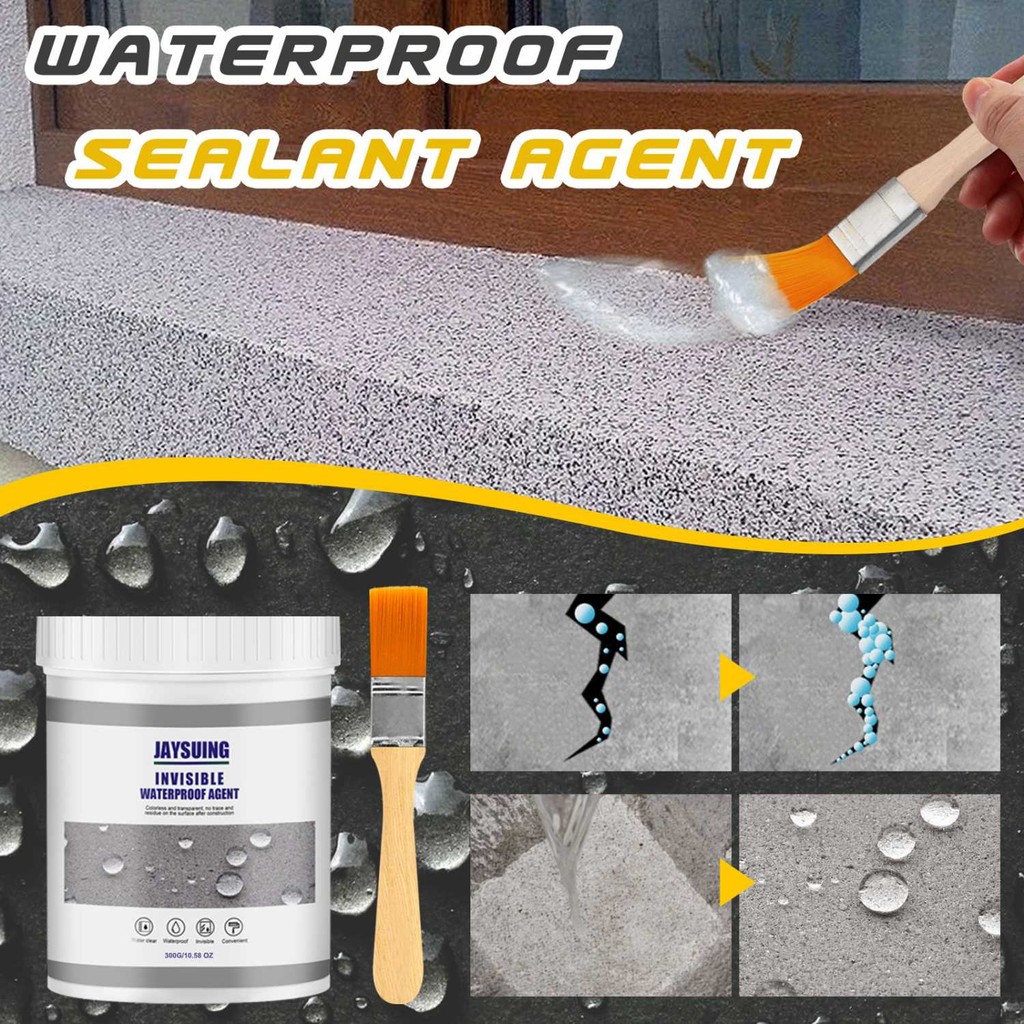 JAYSUING Lem Anti Bocor Rembes Waterproof Coating 300g with Brush - JS013