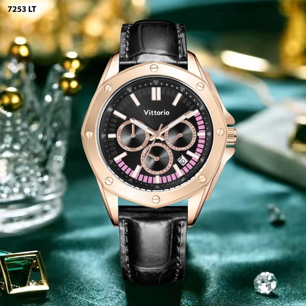Jam Tangan  Jam Tangan Wanita Vittorio 7253 Kulit Tanggal