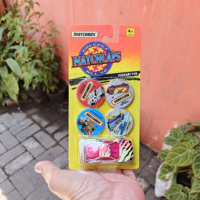 Matchbox Matchcaps Ferrari F 40 Chrome Rare VHTF  Ferrari F-40 Miniatur Mainan Diecast