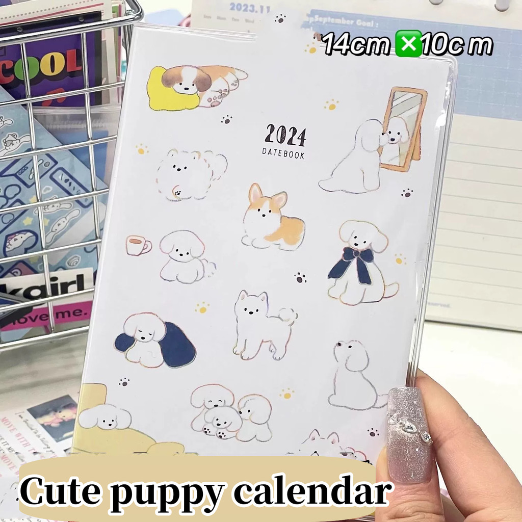 

Cute puppy A6 Notebook agenda 2025 kinbor Schedule This plan is a kawaii dog high appearance level notebook