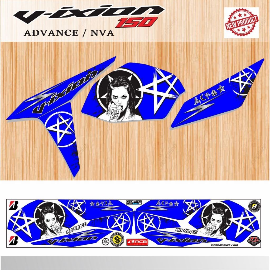 POLET LIS STIKER LIS MOTOR VIXION ADVANCE NVA 150 STRIPING VIXION
