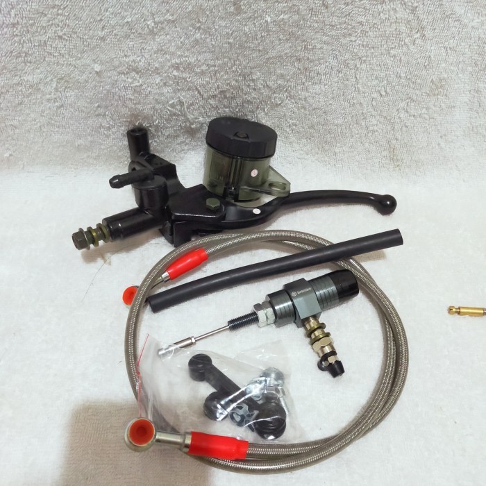 HANDLE KOPLING HIDROLIK STUT KOPLING RX KING CBR NINJA TIGER MEGAPRO - gray silver